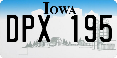 IA license plate DPX195