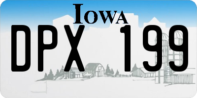 IA license plate DPX199