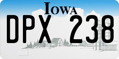 IA license plate DPX238