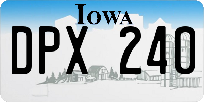 IA license plate DPX240