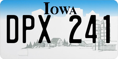 IA license plate DPX241