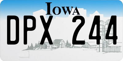 IA license plate DPX244