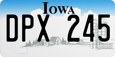 IA license plate DPX245