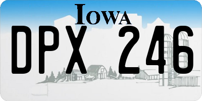 IA license plate DPX246