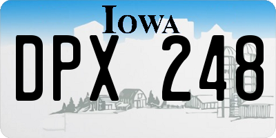 IA license plate DPX248