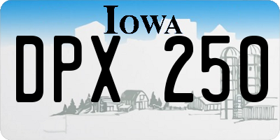 IA license plate DPX250
