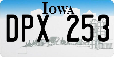 IA license plate DPX253