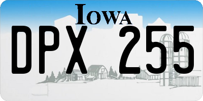 IA license plate DPX255