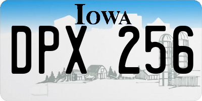 IA license plate DPX256