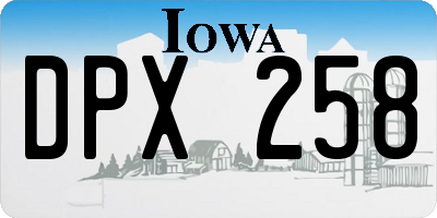 IA license plate DPX258
