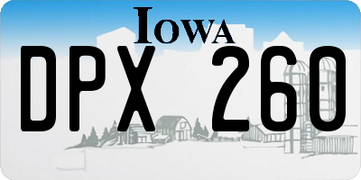 IA license plate DPX260