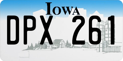 IA license plate DPX261