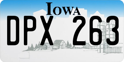 IA license plate DPX263