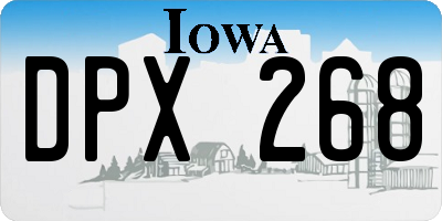 IA license plate DPX268