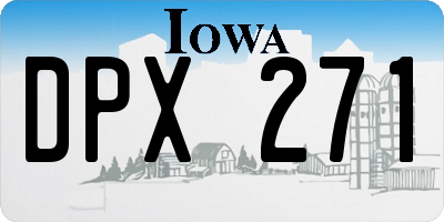 IA license plate DPX271