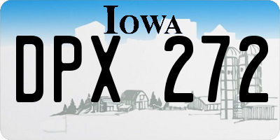IA license plate DPX272