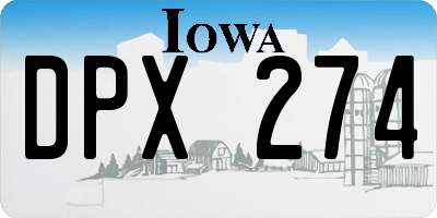 IA license plate DPX274