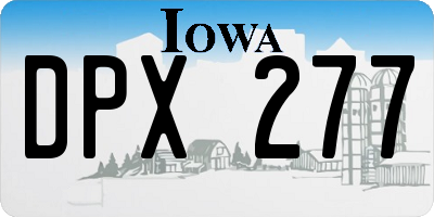 IA license plate DPX277