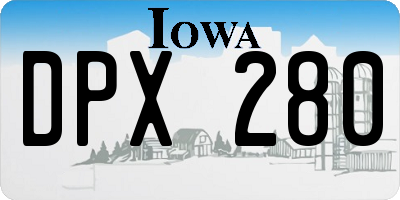 IA license plate DPX280
