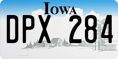 IA license plate DPX284