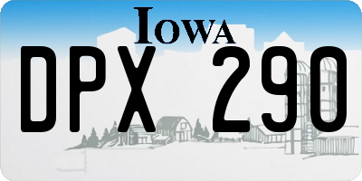 IA license plate DPX290