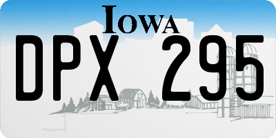 IA license plate DPX295