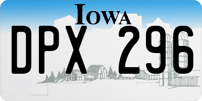 IA license plate DPX296