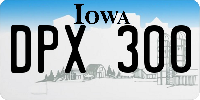 IA license plate DPX300