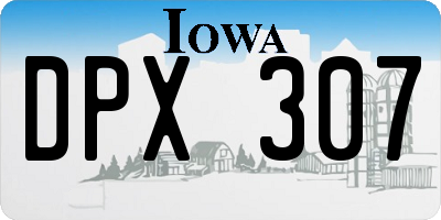 IA license plate DPX307