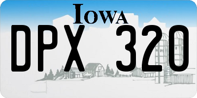 IA license plate DPX320