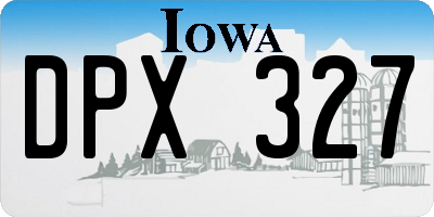 IA license plate DPX327
