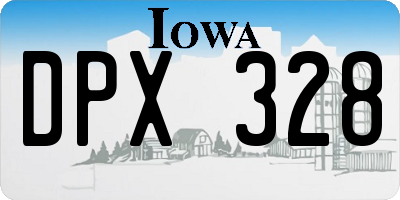 IA license plate DPX328
