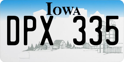 IA license plate DPX335