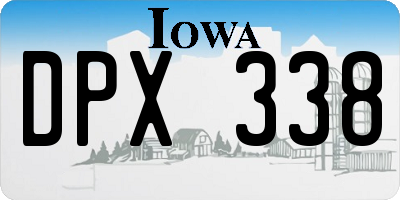 IA license plate DPX338
