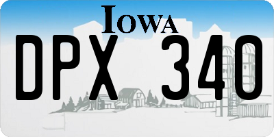 IA license plate DPX340