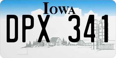 IA license plate DPX341