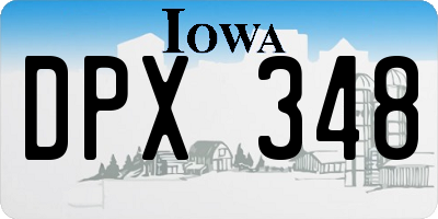IA license plate DPX348