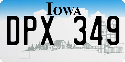 IA license plate DPX349