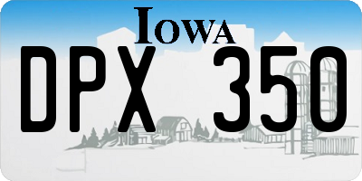 IA license plate DPX350