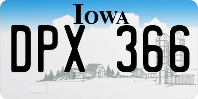 IA license plate DPX366