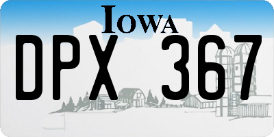 IA license plate DPX367