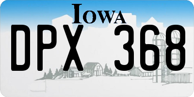IA license plate DPX368