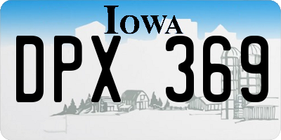 IA license plate DPX369