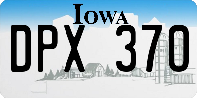 IA license plate DPX370