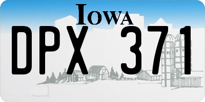 IA license plate DPX371