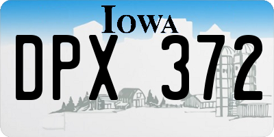 IA license plate DPX372