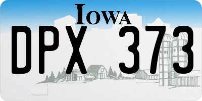 IA license plate DPX373