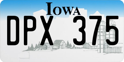IA license plate DPX375