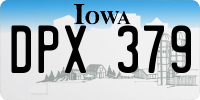 IA license plate DPX379