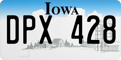 IA license plate DPX428